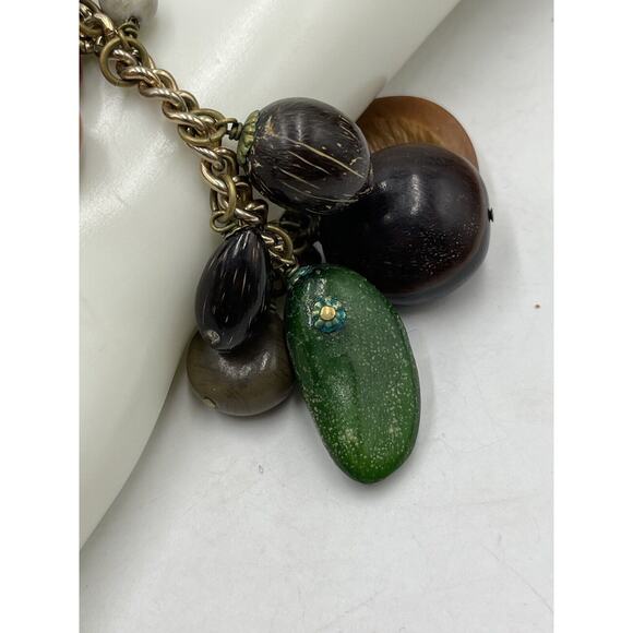 Rare HAWAIIAN Vintage Wooden Nuts Pods Seeds Nikar Handmade Charm Bracelet - Picture 16 of 16